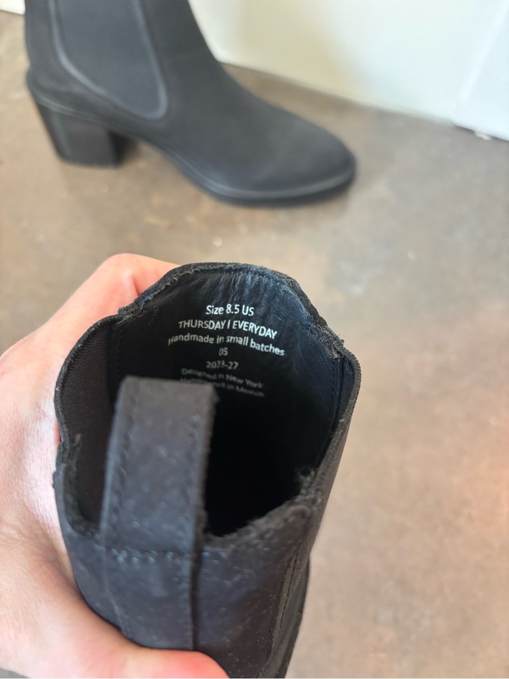 Thursday Boot Company Black Chelsea Heeled Ankle Boots - Picture 4 of 5